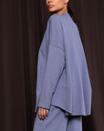 Φούτερ αχνούδιαστο μπλούζα μακρυμάνικη oversized