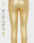 Selena mid- rise skinny τζιν silver- gold