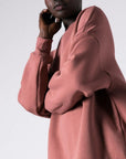 Μπλούζα Φούτερ χνούδι oversized Yellow - Dusty pink