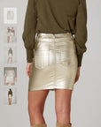 Foil μίνι τζιν φούστα silver - gold