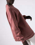 Μπλούζα Φούτερ χνούδι oversized Yellow - Dusty pink