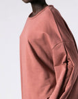 Μπλούζα φούτερ αχνούδιαστο oversized Plum - Dark brown - Dusty pink
