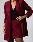Σακάκι τσόχα με άνοιγμα πίσω Πράσινο σκούρο & Μπορντώ