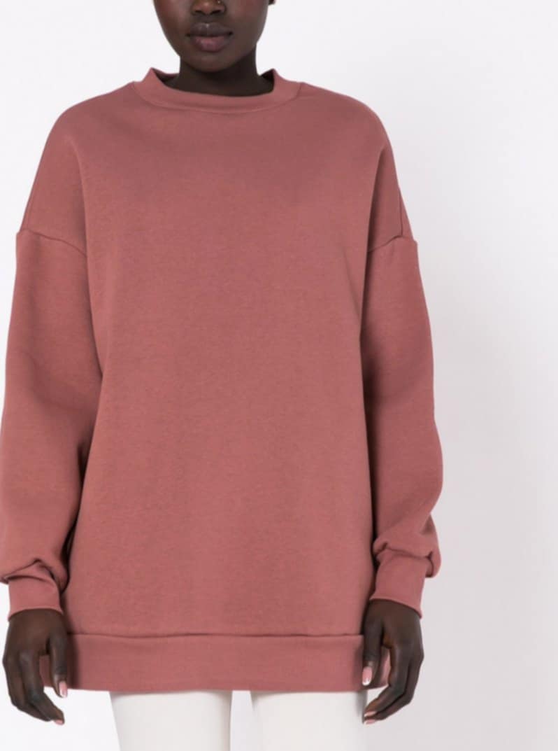 Μπλούζα Φούτερ χνούδι oversized Yellow - Dusty pink