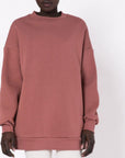 Μπλούζα Φούτερ χνούδι oversized Yellow - Dusty pink