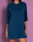 Μπλούζα κοντομάνικη βαμβακερή oversized Black,Indigo,Sand