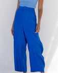 Παντελόνι ψηλόμεσο carrot fit Blue royal & Camel
