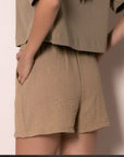 Shorts τύπου λίνο beige