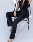 Σετ γιλέκο oversized - Παντελόνι με λάστιχο στην μέση Μαύρο