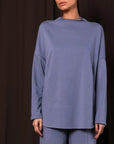 Φούτερ αχνούδιαστο μπλούζα μακρυμάνικη oversized
