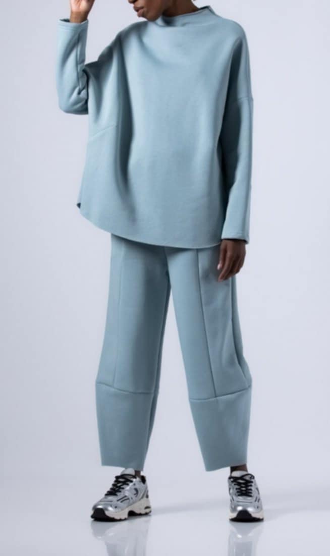 Παντελόνι carrot fit Light menthol &amp; cream &amp; off white &amp; black