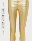 Selena mid- rise skinny τζιν silver- gold