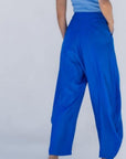 Παντελόνι ψηλόμεσο carrot fit Blue royal & Camel