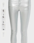 Selena mid- rise skinny τζιν silver- gold