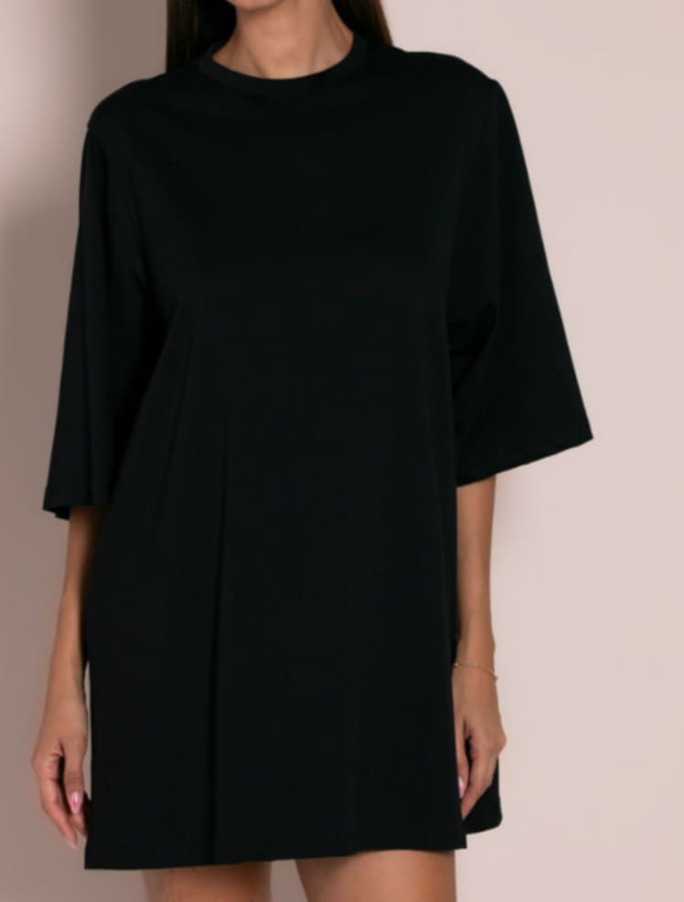 Μπλούζα κοντομάνικη βαμβακερή oversized Black,Indigo,Sand