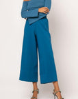 Jupe culotte ψηλόμεση με λάστιχο στην μέση Blueberry