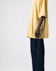 Μπλούζα oversized με τρουακάρ μανίκι και βάτες Yellow - Plum