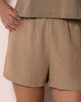 Shorts τύπου λίνο beige