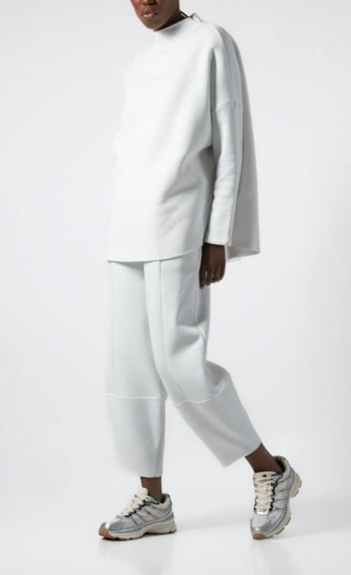 Παντελόνι carrot fit Light menthol &amp; cream &amp; off white &amp; black