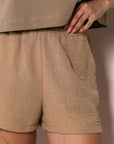 Shorts τύπου λίνο beige