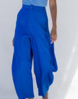 Παντελόνι ψηλόμεσο carrot fit Blue royal & Camel