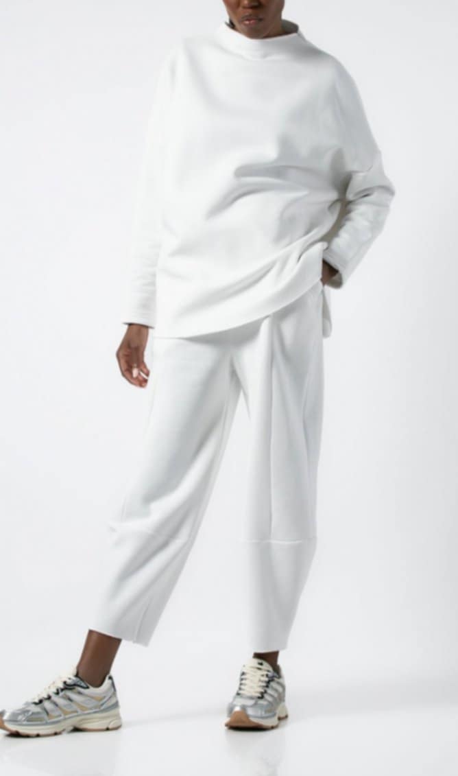 Παντελόνι carrot fit Light menthol &amp; cream &amp; off white &amp; black