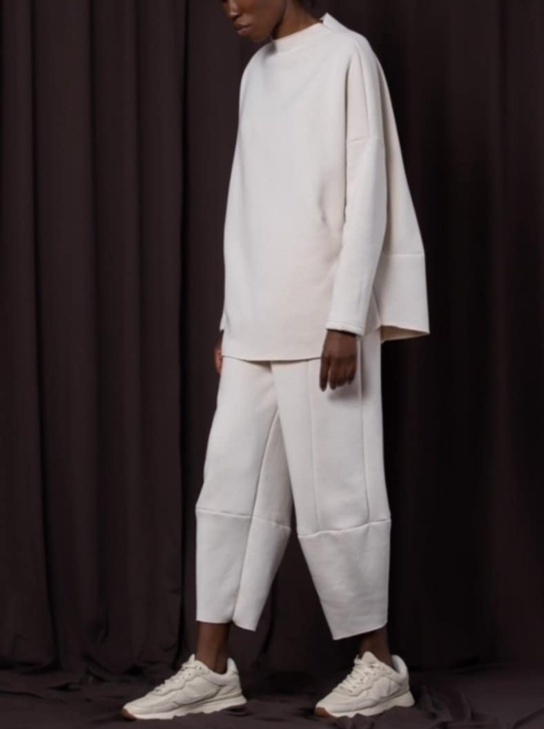 Παντελόνι carrot fit Light menthol &amp; cream &amp; off white &amp; black