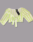 Set Thick Linen Crop Pants