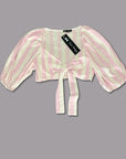 Set Thick Linen Crop Pants