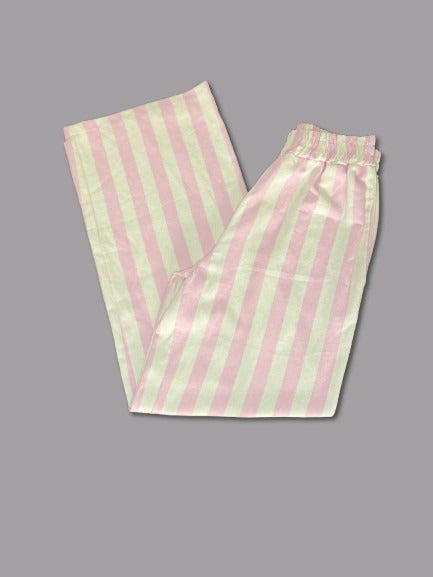 Set Thick Linen Crop Pants