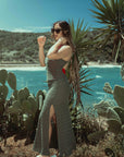 Maxi Dress with Knit