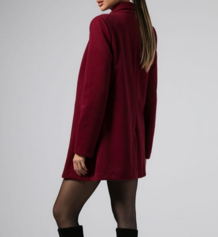 Σακάκι τσόχα με άνοιγμα πίσω Πράσινο σκούρο &amp; Μπορντώ