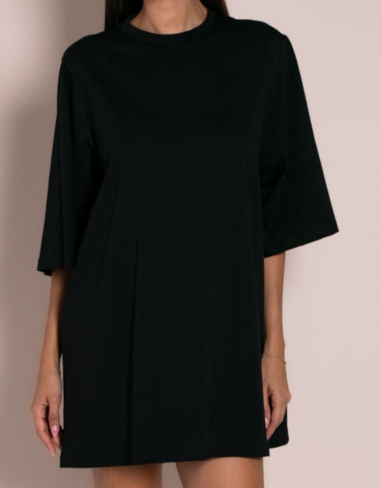 Μπλούζα κοντομάνικη βαμβακερή oversized Black,Indigo,Sand