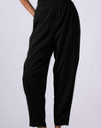 Παντελόνι ψηλόμεσο carrot fit με λάστιχο στην μέση Grey,Black
