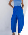 Παντελόνι ψηλόμεσο carrot fit Blue royal & Camel