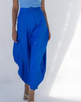 Παντελόνι ψηλόμεσο carrot fit Blue royal & Camel