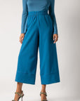 Jupe culotte ψηλόμεση με λάστιχο στην μέση Blueberry